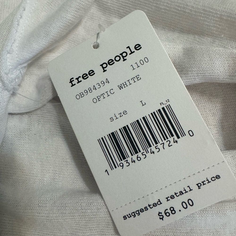 NWT We The Free Chill Out Cold Shoulder Top in Optic White - Picture 7 of 9